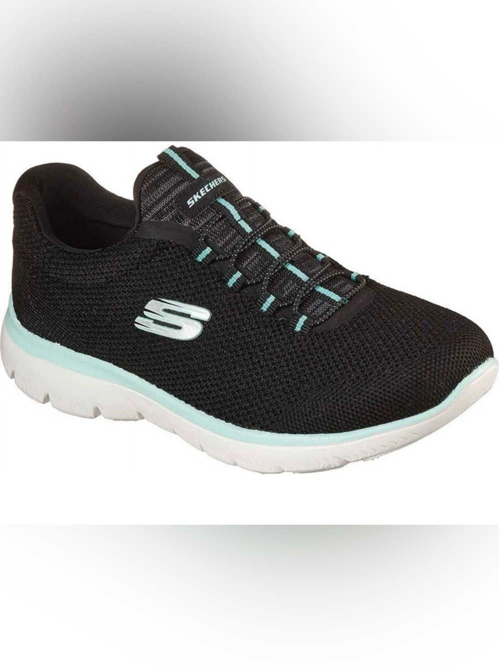 Skechers Women's SUMMITS-COOL CLASSIC Slip-On Athletic Sneaker 6.5 Wide Fit